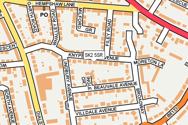 SK2 5SR map - OS OpenMap – Local (Ordnance Survey)