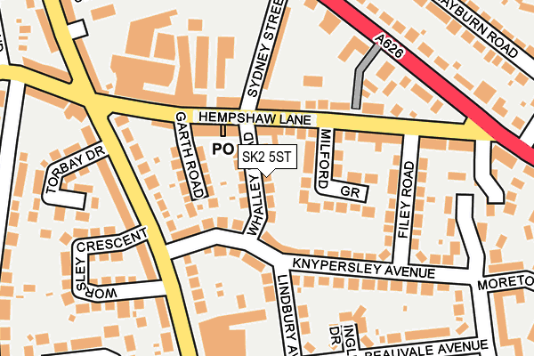 SK2 5ST map - OS OpenMap – Local (Ordnance Survey)