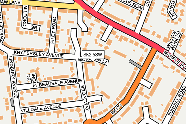 SK2 5SW map - OS OpenMap – Local (Ordnance Survey)