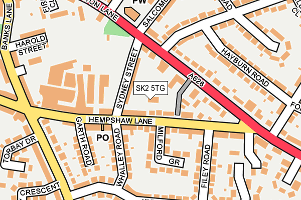 SK2 5TG map - OS OpenMap – Local (Ordnance Survey)