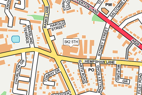 SK2 5TH map - OS OpenMap – Local (Ordnance Survey)