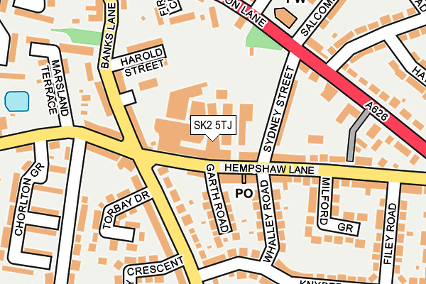 SK2 5TJ map - OS OpenMap – Local (Ordnance Survey)