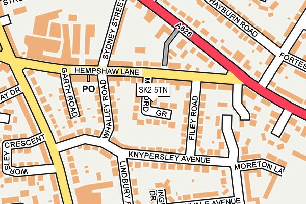 SK2 5TN map - OS OpenMap – Local (Ordnance Survey)
