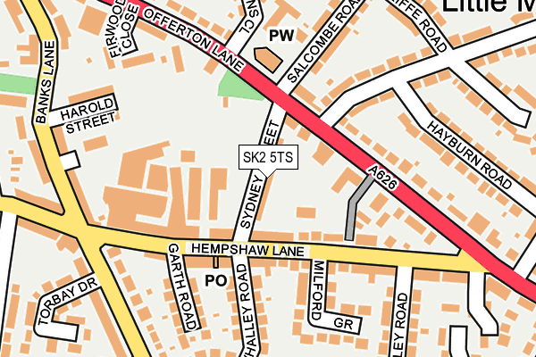 SK2 5TS map - OS OpenMap – Local (Ordnance Survey)