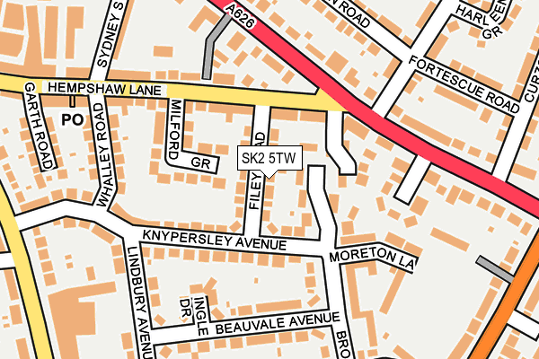 SK2 5TW map - OS OpenMap – Local (Ordnance Survey)