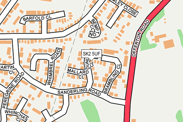 SK2 5UF map - OS OpenMap – Local (Ordnance Survey)