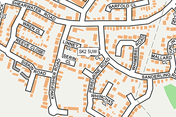SK2 5UW map - OS OpenMap – Local (Ordnance Survey)
