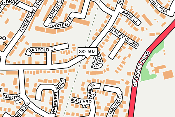 SK2 5UZ map - OS OpenMap – Local (Ordnance Survey)