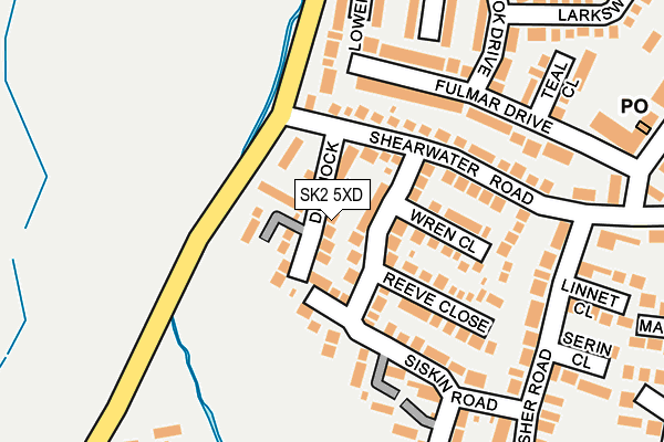 SK2 5XD map - OS OpenMap – Local (Ordnance Survey)