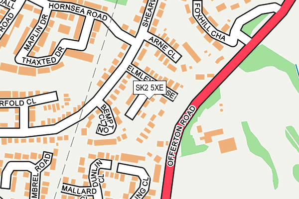 SK2 5XE map - OS OpenMap – Local (Ordnance Survey)