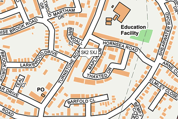 SK2 5XJ map - OS OpenMap – Local (Ordnance Survey)