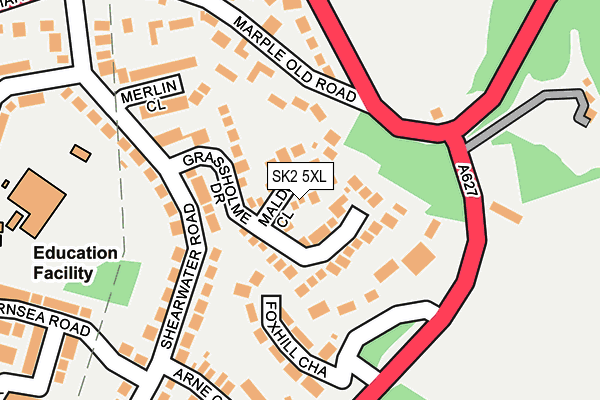 SK2 5XL map - OS OpenMap – Local (Ordnance Survey)