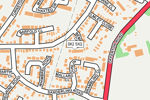 SK2 5XQ map - OS OpenMap – Local (Ordnance Survey)