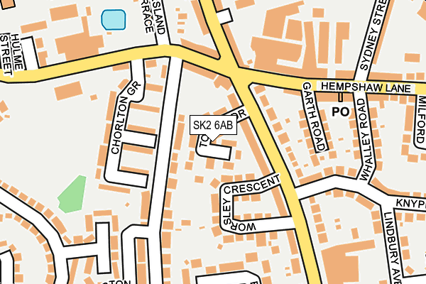 SK2 6AB map - OS OpenMap – Local (Ordnance Survey)