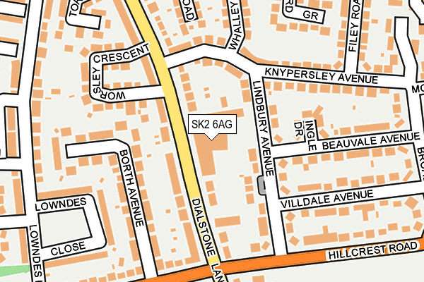 SK2 6AG map - OS OpenMap – Local (Ordnance Survey)