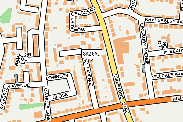 SK2 6AL map - OS OpenMap – Local (Ordnance Survey)