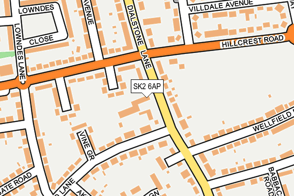 SK2 6AP map - OS OpenMap – Local (Ordnance Survey)