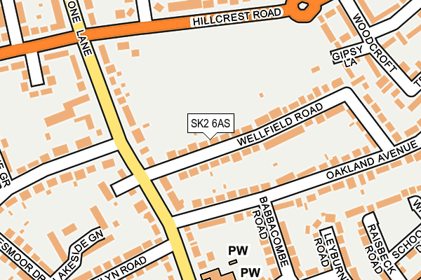 SK2 6AS map - OS OpenMap – Local (Ordnance Survey)