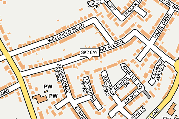 SK2 6AY map - OS OpenMap – Local (Ordnance Survey)