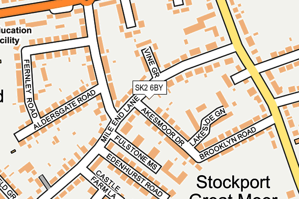 SK2 6BY map - OS OpenMap – Local (Ordnance Survey)