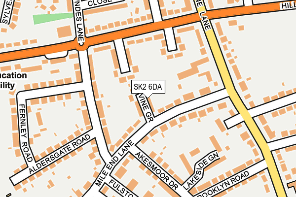 SK2 6DA map - OS OpenMap – Local (Ordnance Survey)