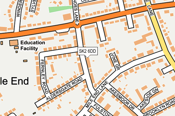 SK2 6DD map - OS OpenMap – Local (Ordnance Survey)