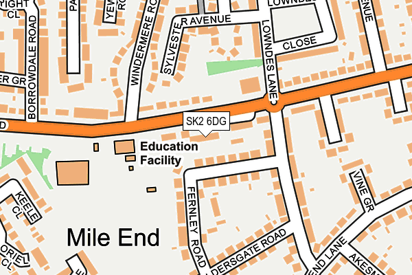 SK2 6DG map - OS OpenMap – Local (Ordnance Survey)