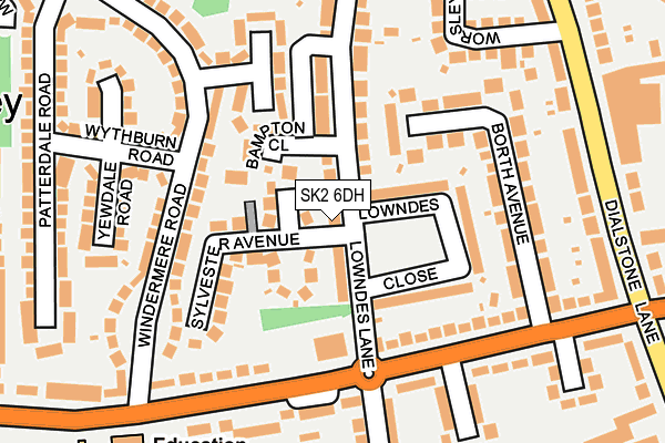 SK2 6DH map - OS OpenMap – Local (Ordnance Survey)