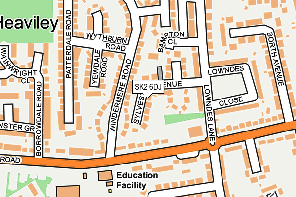 SK2 6DJ map - OS OpenMap – Local (Ordnance Survey)