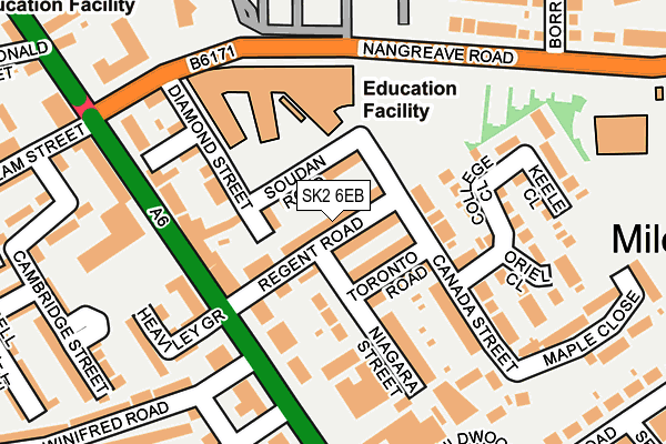 SK2 6EB map - OS OpenMap – Local (Ordnance Survey)