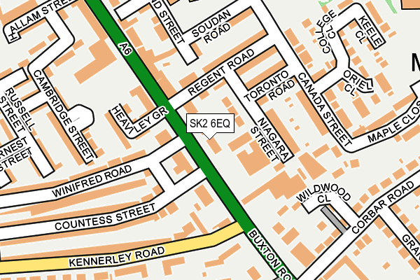 SK2 6EQ map - OS OpenMap – Local (Ordnance Survey)