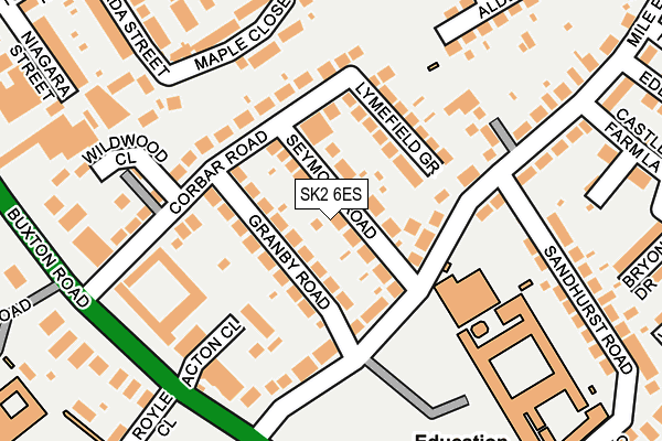 SK2 6ES map - OS OpenMap – Local (Ordnance Survey)