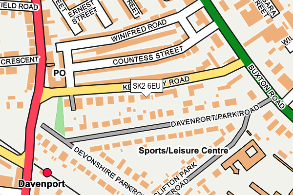 SK2 6EU map - OS OpenMap – Local (Ordnance Survey)