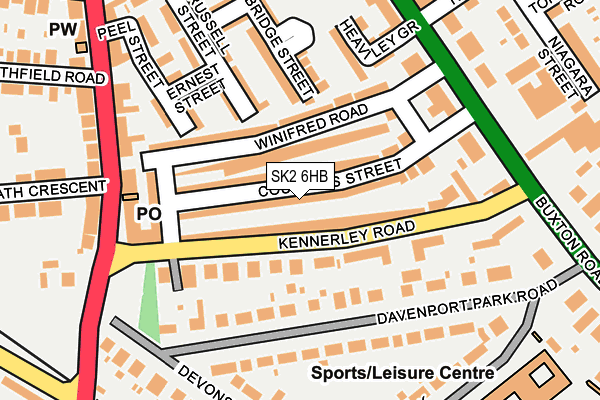 SK2 6HB map - OS OpenMap – Local (Ordnance Survey)