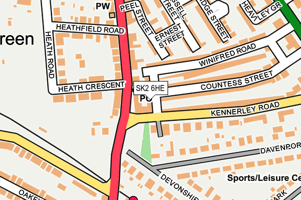 SK2 6HE map - OS OpenMap – Local (Ordnance Survey)