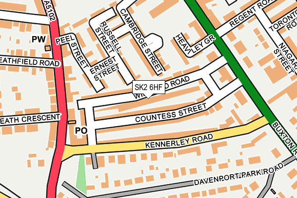 SK2 6HF map - OS OpenMap – Local (Ordnance Survey)