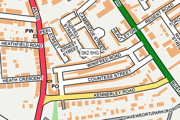 SK2 6HG map - OS OpenMap – Local (Ordnance Survey)
