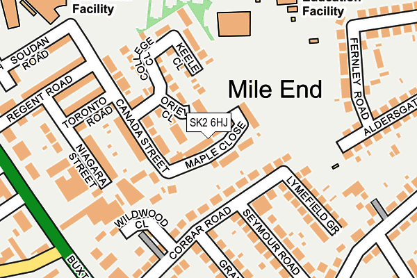 SK2 6HJ map - OS OpenMap – Local (Ordnance Survey)