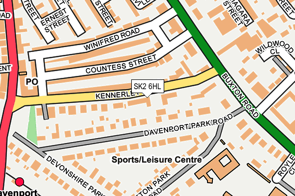 SK2 6HL map - OS OpenMap – Local (Ordnance Survey)