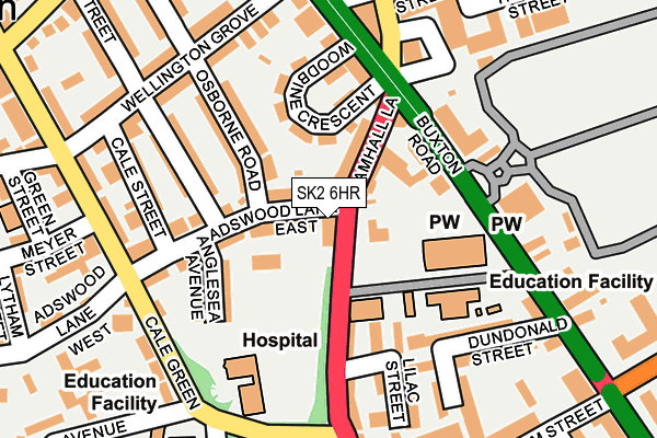 SK2 6HR map - OS OpenMap – Local (Ordnance Survey)