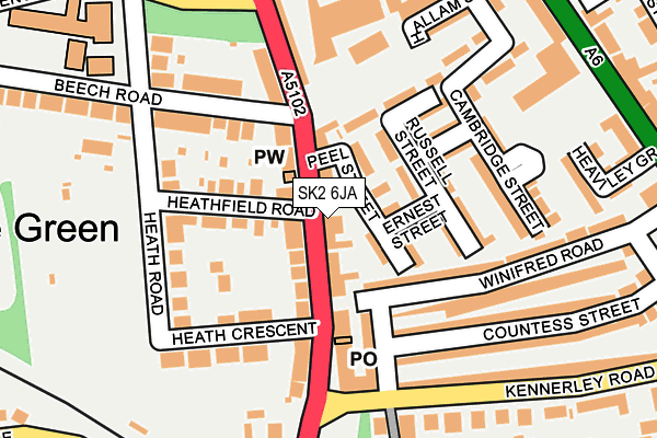 SK2 6JA map - OS OpenMap – Local (Ordnance Survey)