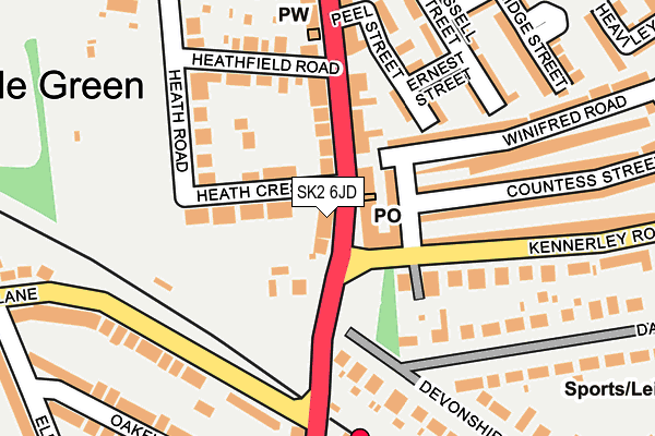 SK2 6JD map - OS OpenMap – Local (Ordnance Survey)