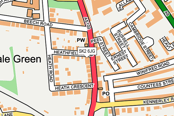 SK2 6JG map - OS OpenMap – Local (Ordnance Survey)