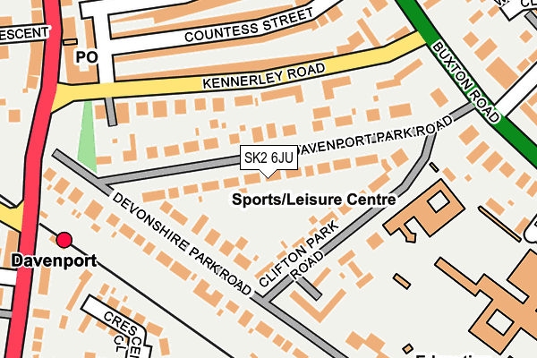 SK2 6JU map - OS OpenMap – Local (Ordnance Survey)