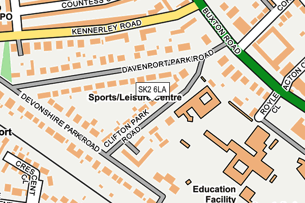 SK2 6LA map - OS OpenMap – Local (Ordnance Survey)