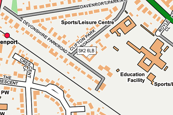 SK2 6LB map - OS OpenMap – Local (Ordnance Survey)