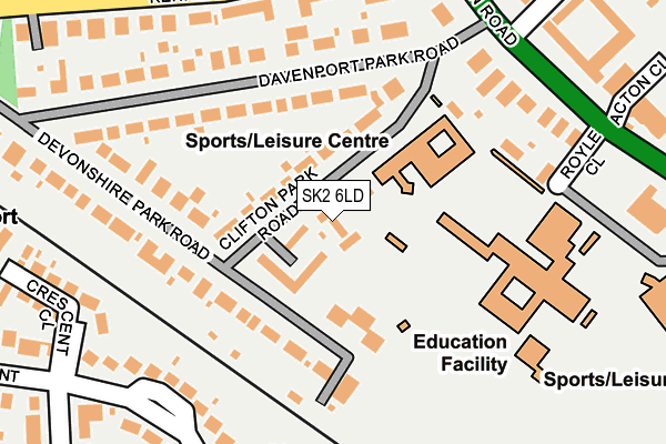 SK2 6LD map - OS OpenMap – Local (Ordnance Survey)