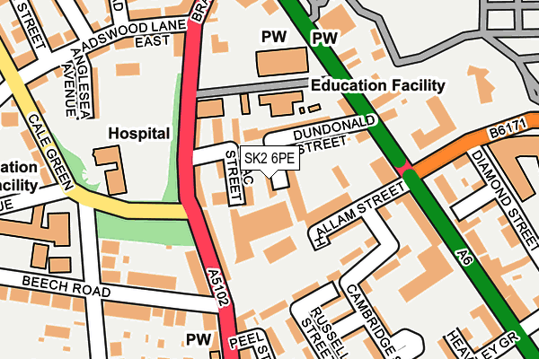 SK2 6PE map - OS OpenMap – Local (Ordnance Survey)