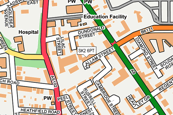 SK2 6PT map - OS OpenMap – Local (Ordnance Survey)