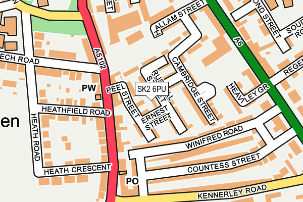 SK2 6PU map - OS OpenMap – Local (Ordnance Survey)